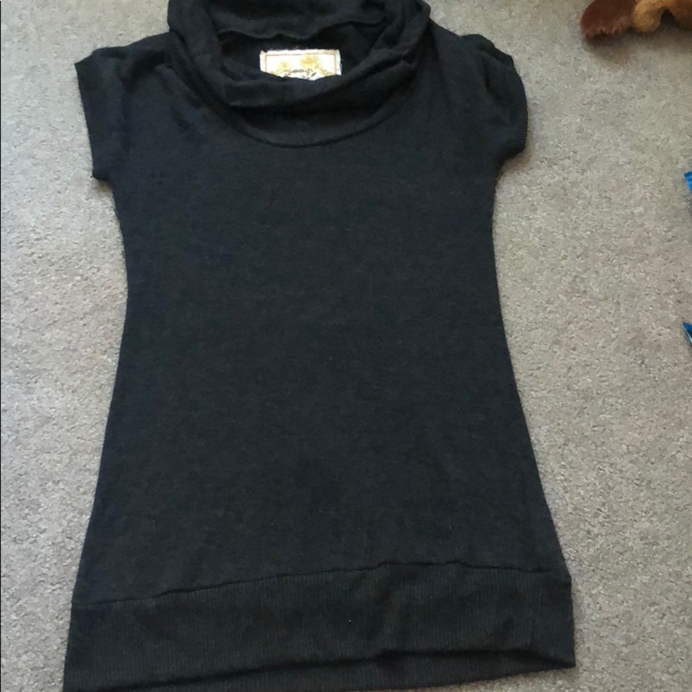 Short Sleeve Cowl Neck Sweater